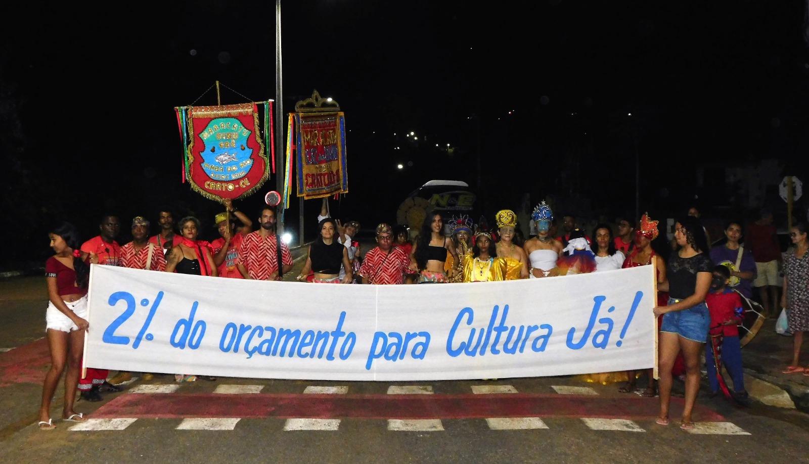 Maracatu Uinú Erê comemora 15 anos defendendo 2% do orçamento para cultura no Crato