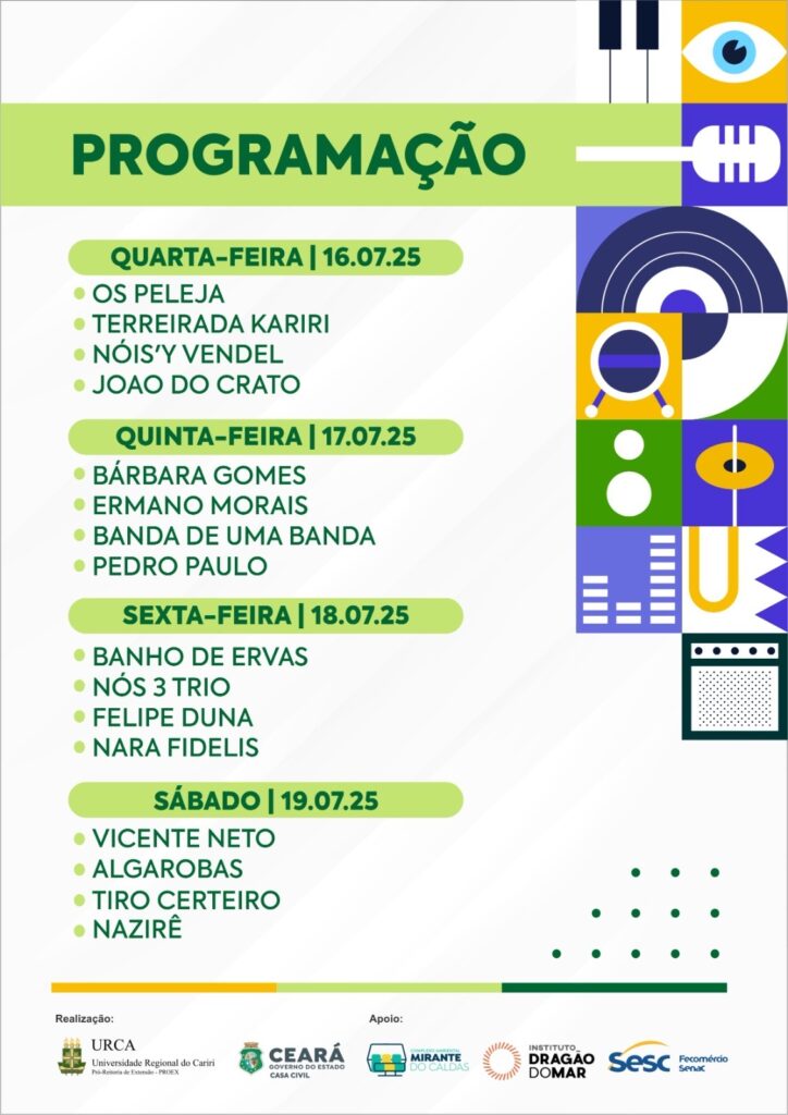 Urca divulga atrações do Palco Sonoro.